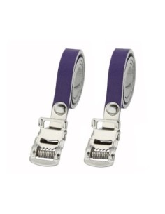 Leather Toe Straps Blue.